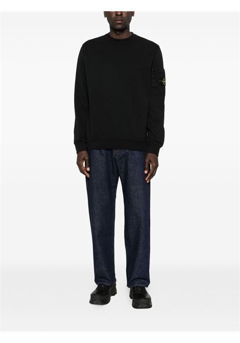 felpa 6100019 uomo nera STONE ISLAND | L1S15 6100019 S0410V0029